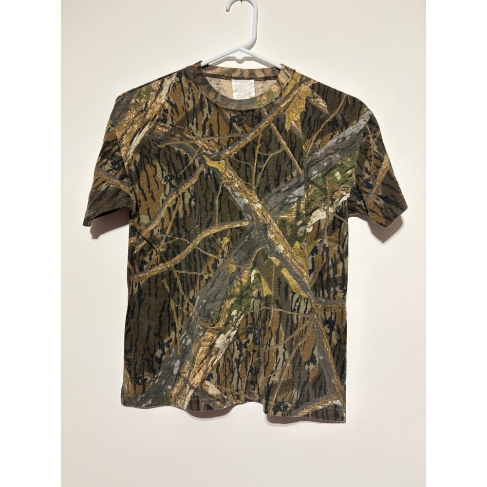 Mossy Oak Kids Size L 14/16 Shadow Branch Camo Short Sleeve T-Shirt